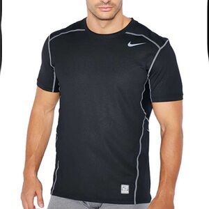 Nike Pro Combat T Shirt Mens S Small Black Dri Fit Hypercool Performance Tee